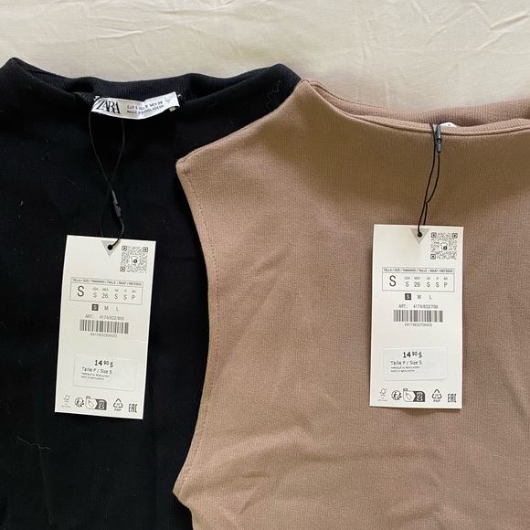 Zara Sleeveless Mock Neck Tops x2 - Picture 4 of 4